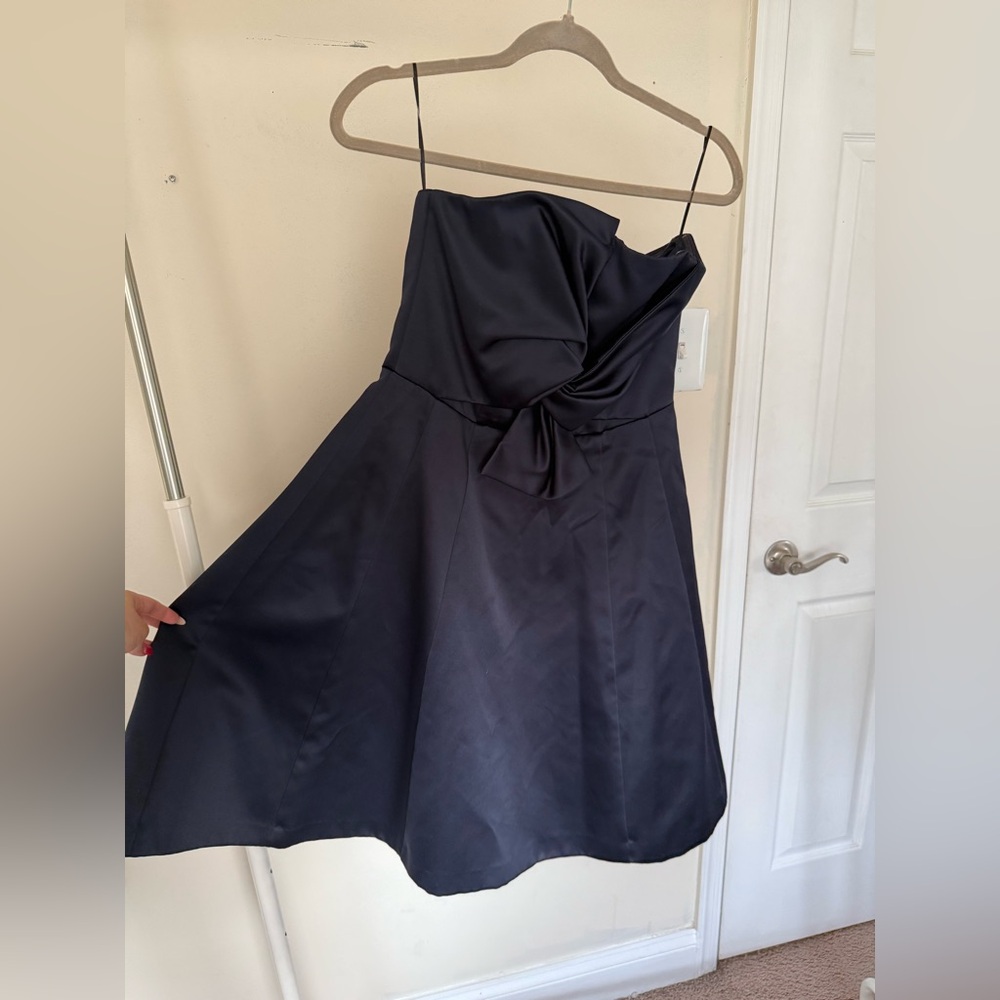 H&M Blue Strapless A-Line Cocktail Dress